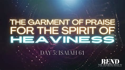 If you are feeling hurt, trapped, overwhelmed, frustrated, discouraged, and anxious and you allow that feeling to go on you will be sinking into the depts of the spirit of heaviness. . Spirit of heaviness sermon